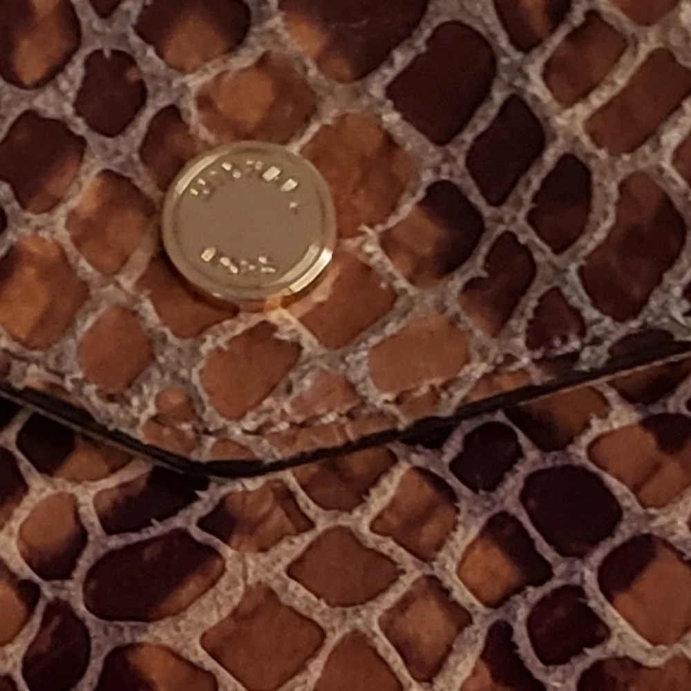 Michael Kors Brown Crossbody Bag with Embossed Snakeskin